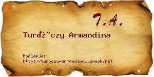 Turóczy Armandina névjegykártya